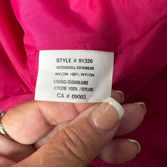 Climatiser Womens Sz 10 Trench Coat Bright Pink Nylon Coat Business Vintage 80s - Picture 5 of 10